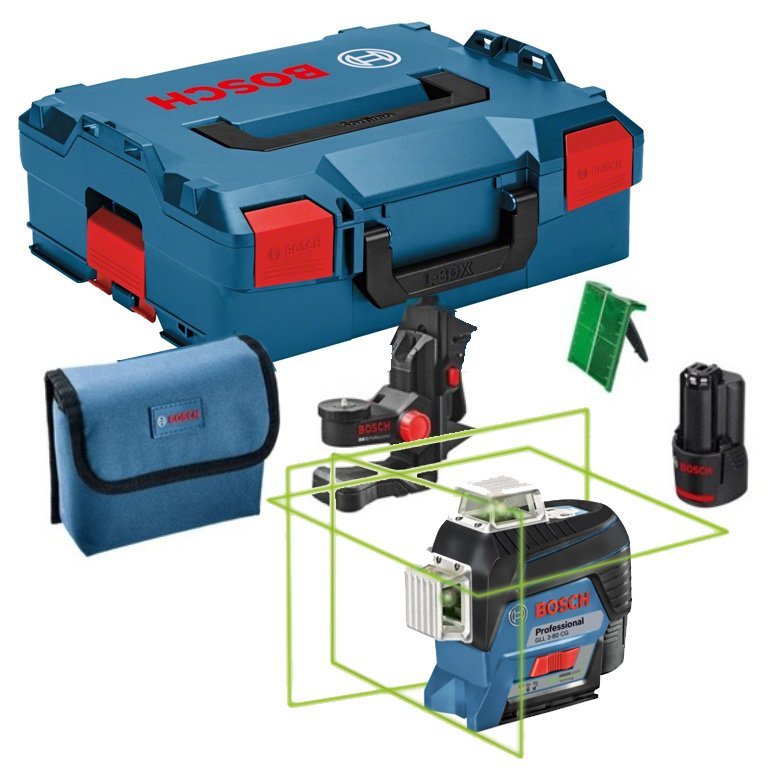 Лазерный нивелир BOSCH GLL 3-80 CG 12V GREEN LINE LASER