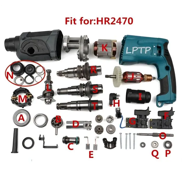 Как смазать и собрать перфоратор makita 2450 и 2470